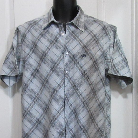 Men's Faded Blue medium Plaid shirt - Picture 5 of 9
